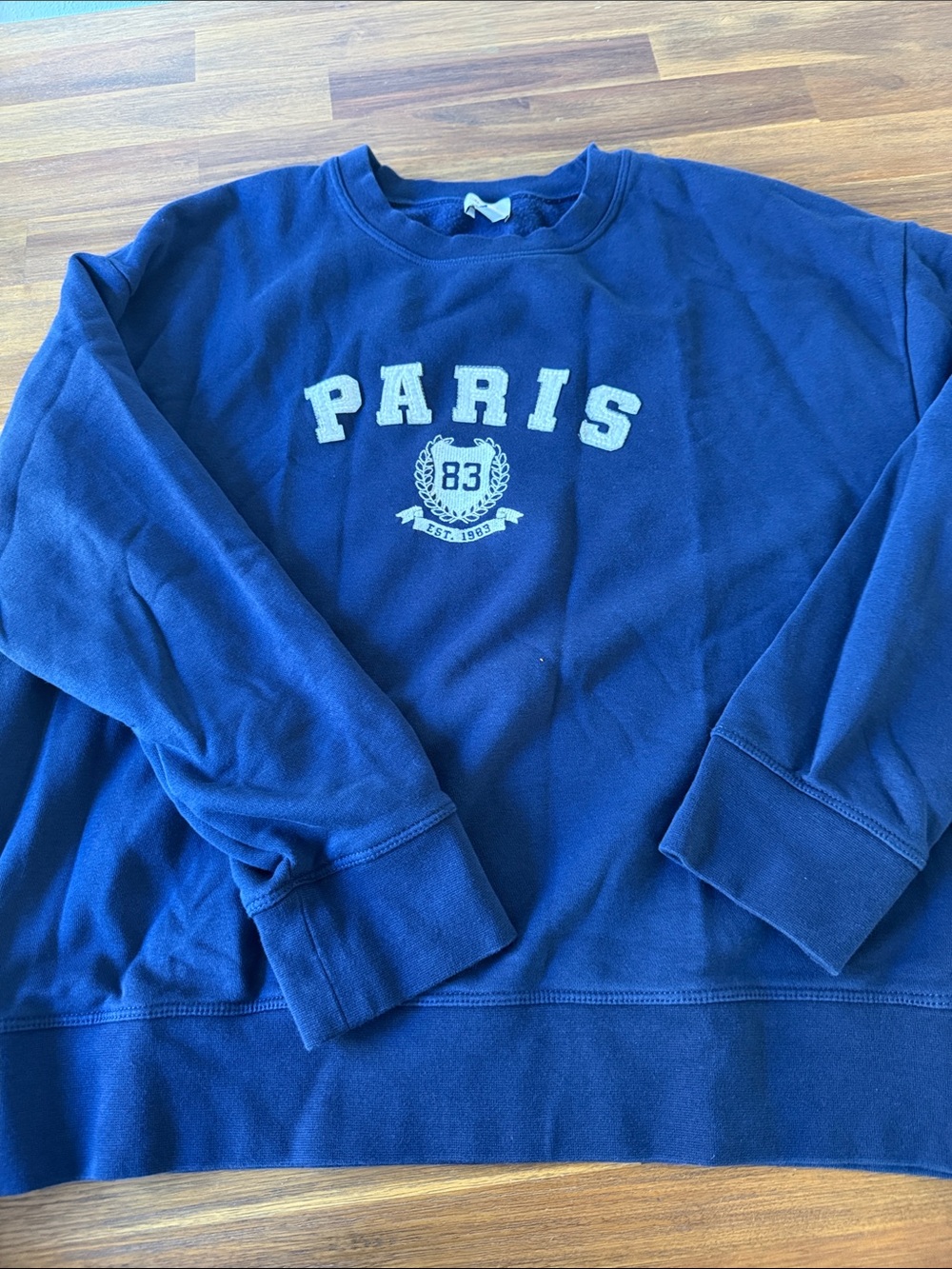J. Crew Navy Paris Crewneck Sweatshirt